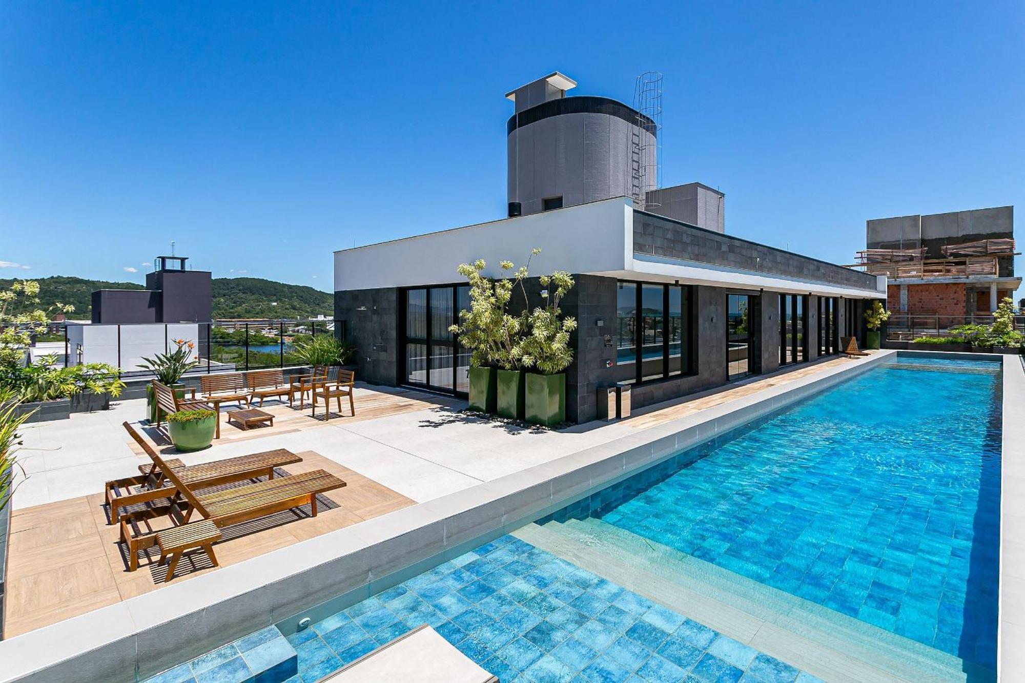Novo, COMPLETO e Moderno em condomínio incrível no coração de Jurerê Internacional #JA15 Florianopolis Exterior foto